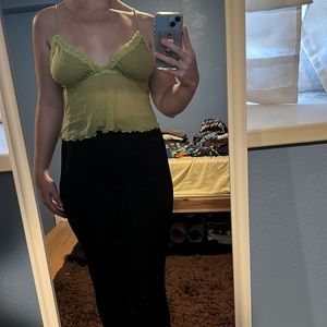 Green sheer top
